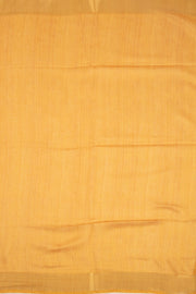 Orange Printed Semi Linen Saree With Floral Motifs And Zari Border 10076277