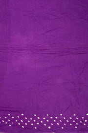 Royal Purple Tie And Dye Bandhani Embroidered Cotton Saree 10076500