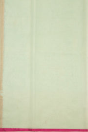 Minted Olive Green Banarasi Tissue Organza Saree With Tribal Motifs Zari Border 10076564