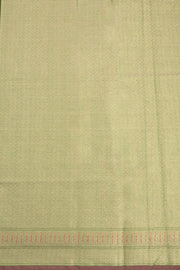 Woodland Green Handloom Banarasi Cotton Saree With Floral Border 10076579