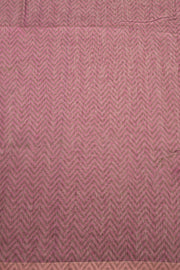 Smoked Rosewood Brown Printed Design Linen Saree With Floral Motifs 10076582