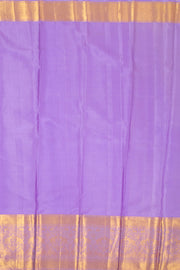 Saffron Amber Orange Kanjivaram Pure Silk Saree With Floral Design And Elephant Border 10076708