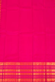 Hidden Leaf Green Kanjivaram Pure Silk Saree With Golden Zari Floral Butta Design 10076713