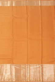 Tangerine Peach Monotone Kanjivaram Pure Silk Saree With Floral Design And Paisley Border 10076722