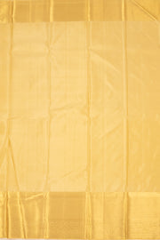 Butterscotch Gold Kanjivaram Pure Silk Saree With Floral Design And Zari Border 10076727