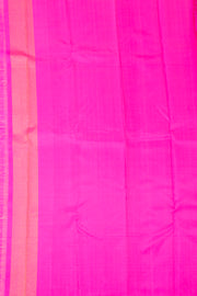 Fuchsia Rose Pink Monotone Kanjivaram Pure Silk Saree With Floral Design And Floral Border 10076728