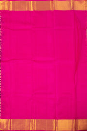 Moonlit Blue Kanjivaram Pure Silk Saree With Raspberry Pink Border 10076736