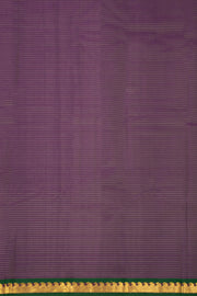 Wine Berry Magenta Kanjivaram Pure Silk Saree With Stripes Design And Paisley Border 10076737