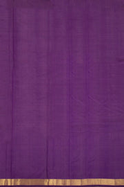 Vintage Deep Wine Purple Kanjivaram Pure Silk Saree With Golden Zari Border 10076738
