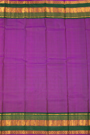 Soft Almond Beige Kanjivaram Pure Silk Saree With Stripes Design And Thandavalam Border 10076759