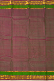 Evergreen Teal Green Kanjivaram Pure Silk Saree With Stripes Design And Thandavalam Border 10076772