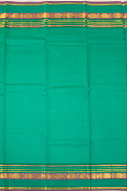 Papaya Coral Orange Kanjivaram Pure Silk Saree With Stripes Design And Thandavalam Border 10076776