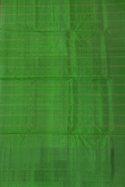 Toffee Ember Brown Handloom Kanjivaram Soft Silk Saree With Double-Line Checked Design And Floral Border 10076800