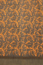 Brown Dabu Printed Silk Cotton Saree 10077020