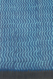 Blue Dabu Printed Silk Cotton Saree 10077034