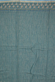 Teal Green Printed Semi Tussar Silk Saree 10077248
