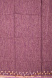 Purple Printed Semi Tussar Silk Saree 10077250