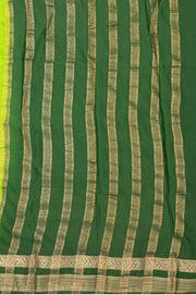 Parrot Green Semi Mysore Crepe Silk Saree 10077798