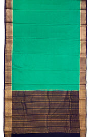 Peacock Green Mysore Semi Crepe Silk Saree 10077804