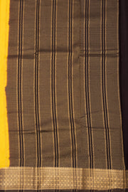 Golden Yellow Semi Mysore Crepe Silk Saree 10077806