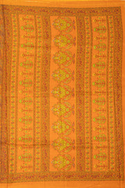 Yellow Kani Printed Silk Saree 10077866