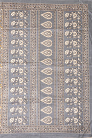 Grey Kani Printed Silk Saree 10077869