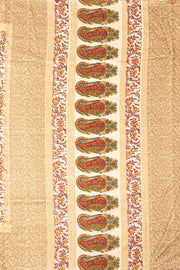 Cream Kani Printed Silk Saree 10077872