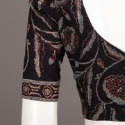 Black Hand Block Ajrakh Printed Cotton Blouse 10074450