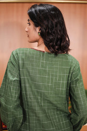 Green Embroidered Cotton Dress 10062651