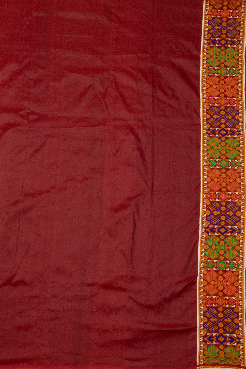 Brown Handloom Assam Silk Saree - Avishya
