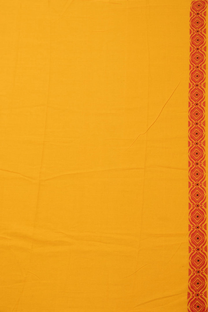Yellow Handloom Assam Cotton Saree - Avishya