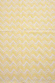 White Hand Block Printed Cotton Saree 10069087 - Avishya