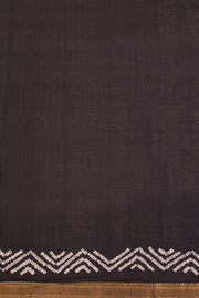 Black Bandhani Mangalgiri Cotton Saree 10071103