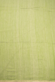 Green Chanderi Silk Cotton Saree with Tissue Pallu