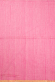 Pink Chanderi Silk Cotton Saree With Tissue Pallu