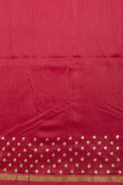 Peach Handloom Mercersised Saree with Zari Embroidery 10073078