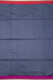 Grey Handloom Chanderi Silk Cotton Saree With Ganga Jamuna Border 10073080