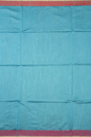 Blue Handloom Chanderi Silk Cotton Saree With Ganga Jamuna Border 10073081