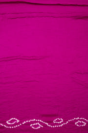 Pink Bandhani Gajji Silk Saree with Mirror and Sequins Embroidery 10073123