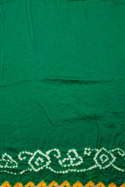 Green Bandhani Gajji Silk Saree with Mukaish Embroidery 10073124