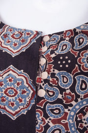 Brown Work Ajrakh Printed Cotton Kurta 10069402 - Avishya