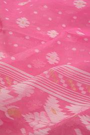 Pink Jamdani Style Cotton 2-Piece Salwar Suit Material