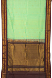 Fern Green Handloom Gadwal Kuttu Silk Saree - Avishya