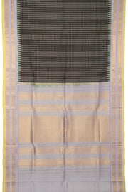 Black Handloom Gadwal Kuttu Silk Saree