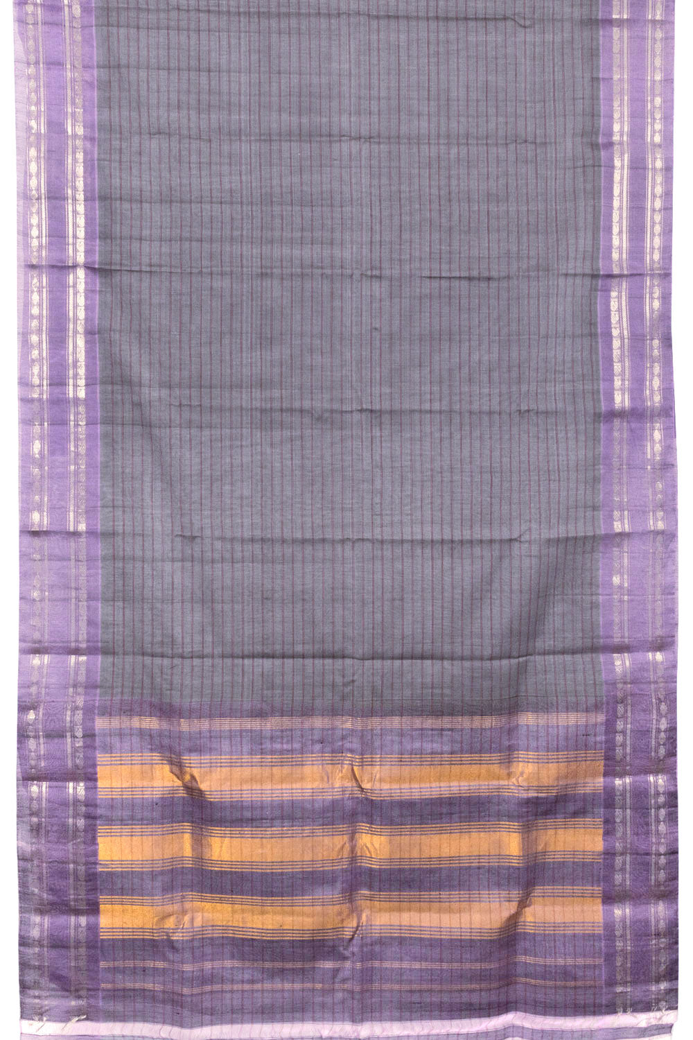 Grey Gadwal Silk Cotton Saree - Avishya