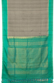 Grey Handloom Gadwal Kuttu Silk Saree 