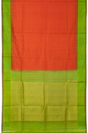Orange Handloom Gadwal Kuttu Silk Saree - Avishya