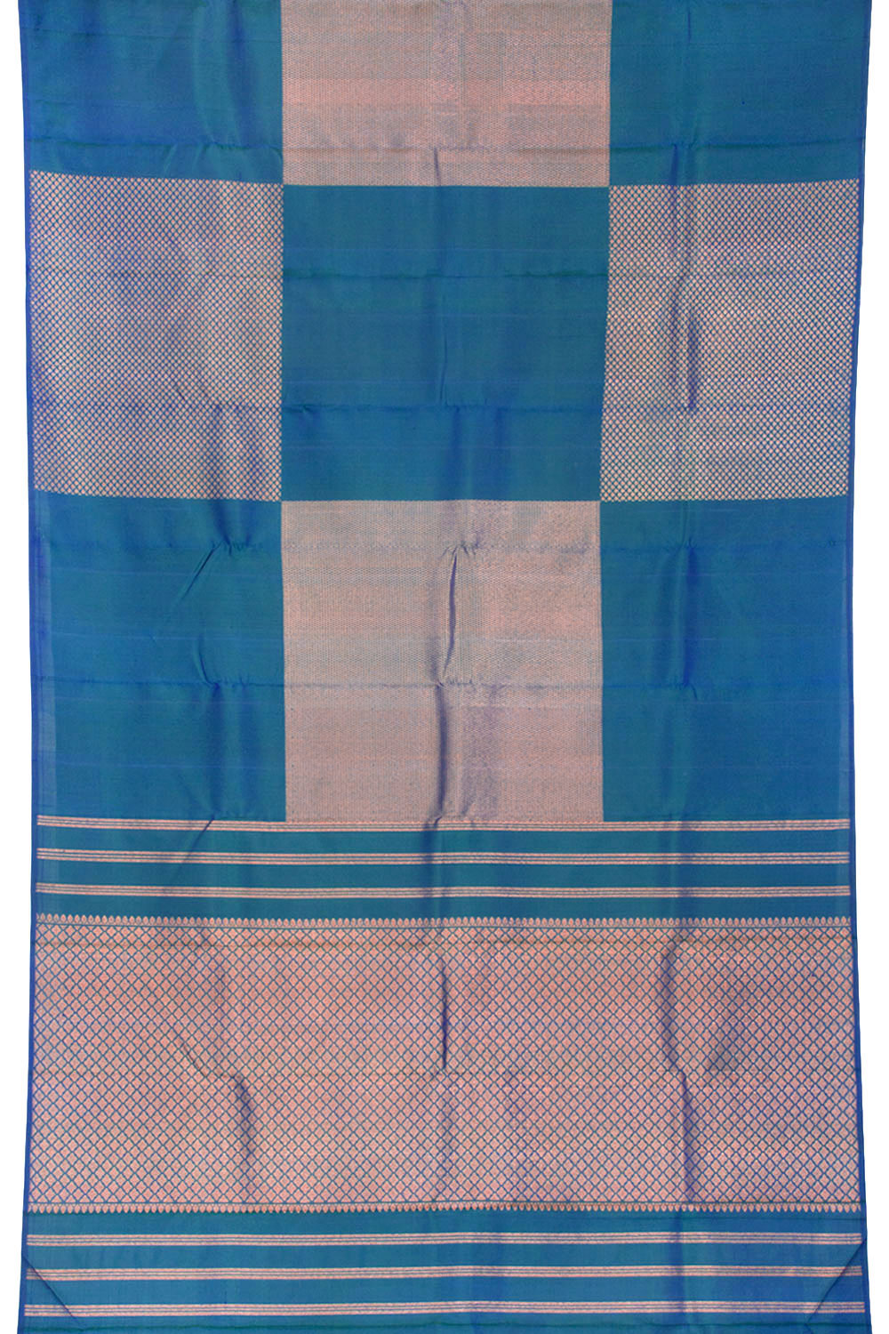 Regal Blue Pure Zari Kanjivaram Silk Saree 10062326