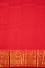 Vivid Red Monotone Bridal Kanjivaram Pure Zari Silk Saree 10074734