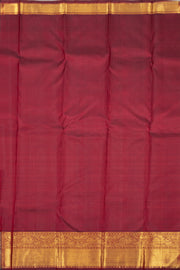 Burgundy Maroon Monotone Bridal Kanjivaram Pure Zari Silk Saree 10074736